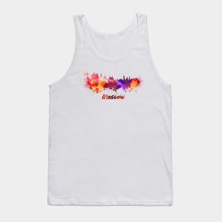Moscow skyline in watercolor Tank Top